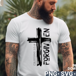 Forgiven SVG png, Inspirational svg, Redemption svg, Christian svg, Characteristics, Religious SVG, digital download