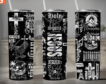 Christian tumbler wrap png sublimation design, Bible Verse  20oz Skinny Tumbler Design png, Jesus , Faith, Holy spirit, digital download