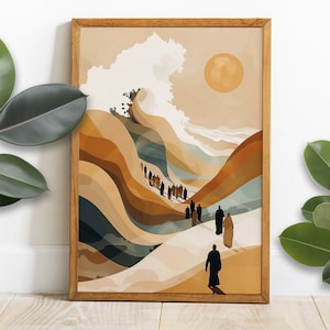 Moses Parting the Red Sea  Christian Bible Art, Crossing the Red Sea Modern Art, Jesus print,  Boho Scripture, digital download