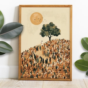 Jesus Feeds the 5000, Jesus Art, Bible Art, WALL Art, Bible art, digital download