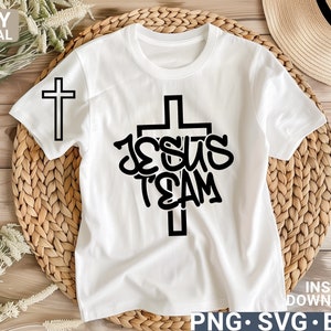 Jesus team svg png Christian shirt design , digital download