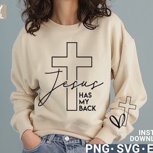 イエスは私の味方です Svg png、キリスト教の引用 Png、聖書の一節 svg、宗教的な格言 svg、インスピレーションを与える引用、信仰、デジタル ダウンロード