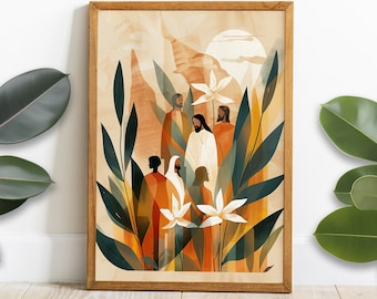 Consider the Lilies Print, Matthew 6:28, Christian Art (Digital Download)