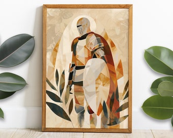 Armor of God Print, Boho Bible Art, Ephesians 6:13-17 (Digital Download)