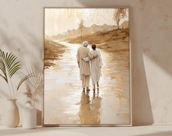 Prodigal Son Returns wall art, Biblical Artwork, Christian POSTER, Jesus Prints, Bible Verse, digital download