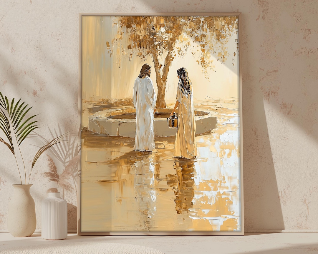 Woman at the Well Digital Download, Samaritan Woman and Jesus Wall Art ...