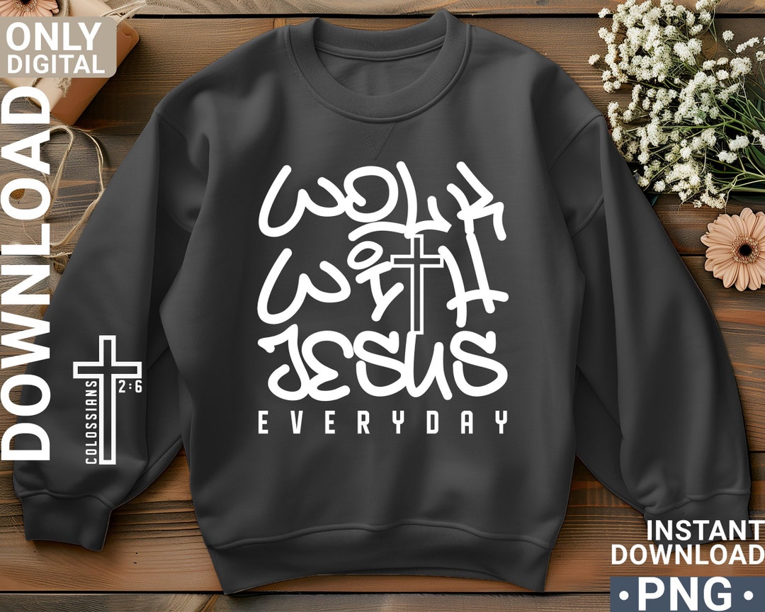 Christian Mens Shirt Svg PNG, Jesus Sublimation Png, Walk With Jesus ...