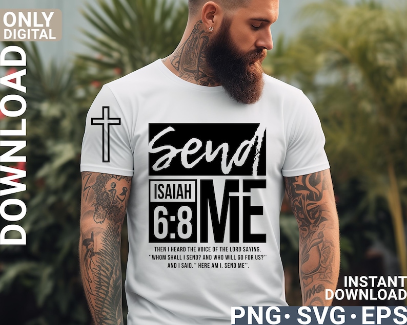 Send Me Svg Png, Jesus Svg, Bible Svg, Isaiah 6 8, Scripture Png ...