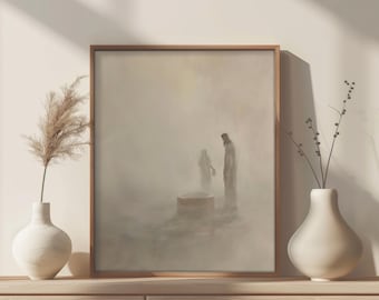 Woman at the Well,  John 4:4-26, Jesus Art, Jesus Print, Jesus WALL art, digital download