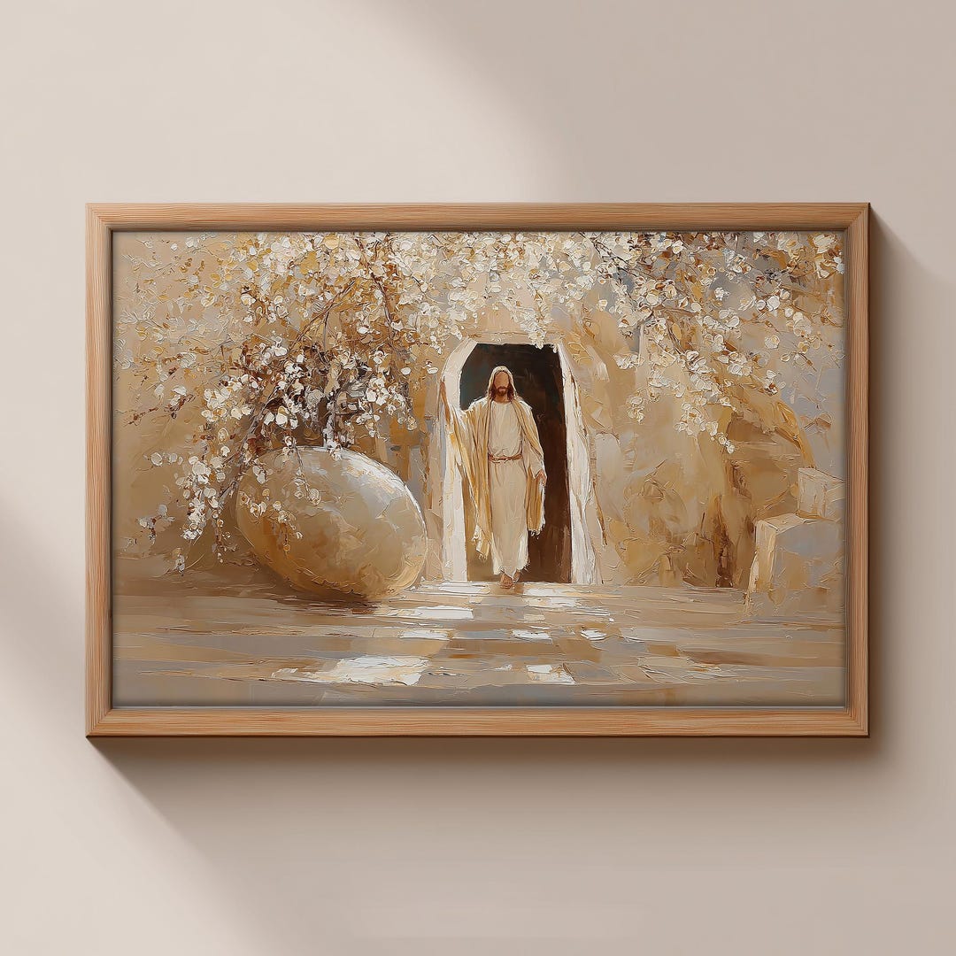 The Tomb is Empty Jesus Wall Art, He is Risen Poster, Modern Christian ...