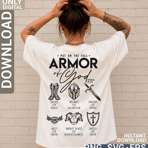 Put on The Full Armor of God SVG PNG, Christian svg Png, Religious Gifts svg png,  Warrior of God svg, Bible Quote Svg, digital download