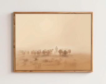 Jesus Leaves The 99  Parable of The Lost Sheep wal: Faith, Religious (digital download)