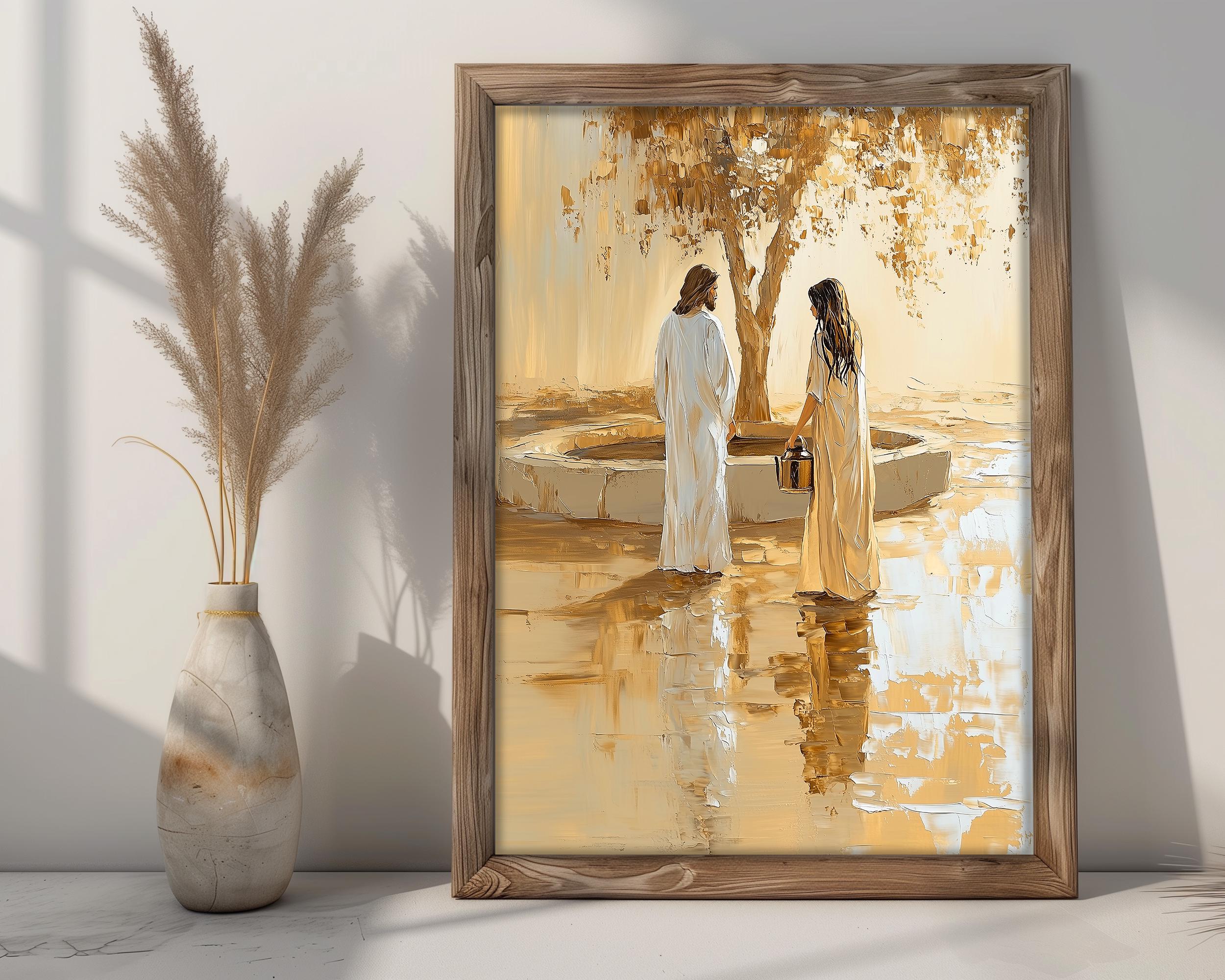 Woman at the Well Digital Download, Samaritan Woman and Jesus Wall Art ...
