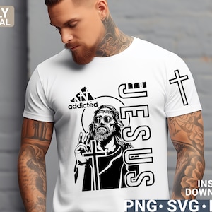 Christian Jesus Religious shirt design svg png Bible verse printable, Faith svg, digital download