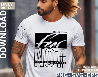 No temas Svg, Isaías 41:10, Svg cristiano, Svg inspirador, Svg motivacional, Svg religioso, Svg espiritual, Jesús svg, descarga digital