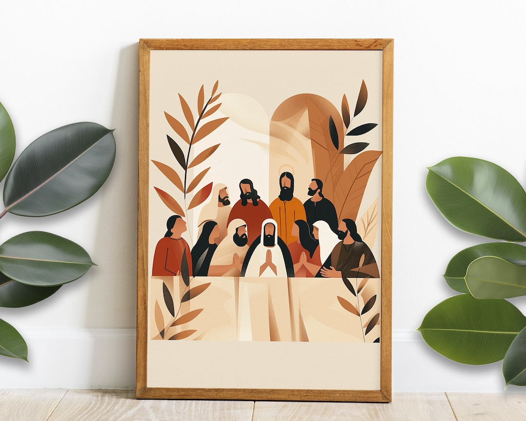 The Last Supper, Digital Print, Matthew 26:26-29, Jesus Art, Bible ...