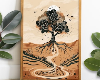 Faith of Mustard Seed, Faith , Kingdom of God Art, Jesus WALL art, Bible Print, bible verse, Mustard Tree Print, digital download