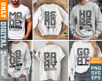 Christian Jesus svg png bundle, Bible verse Faith Designs (Digital download)