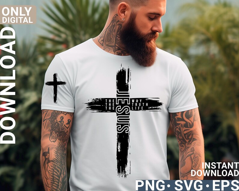 Jesus Christian Faith Cross Design Svg Png, Digital Download - Etsy