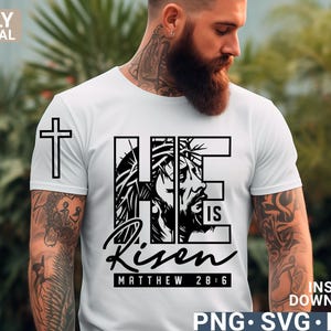 He is risen Christian Faith svg png, Bible verse svg, Jesus svg, Religious svg, digital download