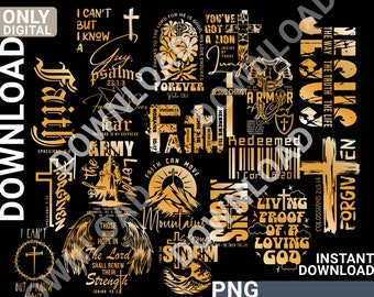 Bundel met christelijke png-afbeeldingen voor shirts, Jezus png, Bijbelvers, religieuze png, christelijk cadeau, digitale download