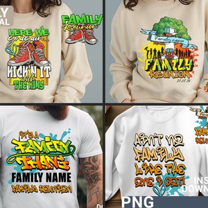 Black family reunion png sublimations shirt designs, retro family reunion, digital download