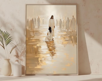 Woman Touches Jesus Faith poster, God Healing Christian Bible Art, Modern Bible art, Jesus print Wall Art , Bible Sketch, digital download