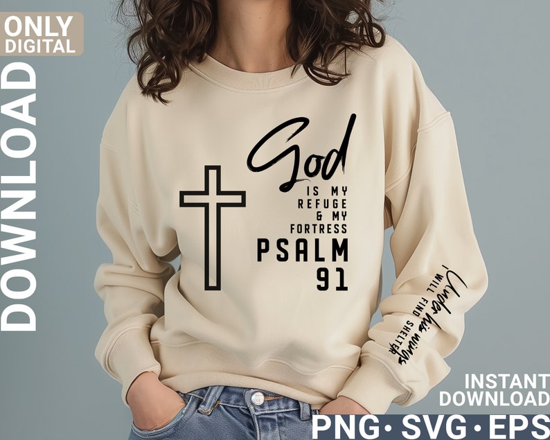 God Is My Refuge Pullover Sweatshirt
