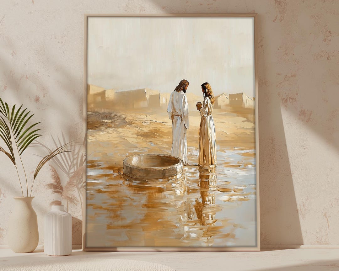 Woman at the Well Wall Art, Jesus Art, Jesus Print, Jesus WALL Art ...