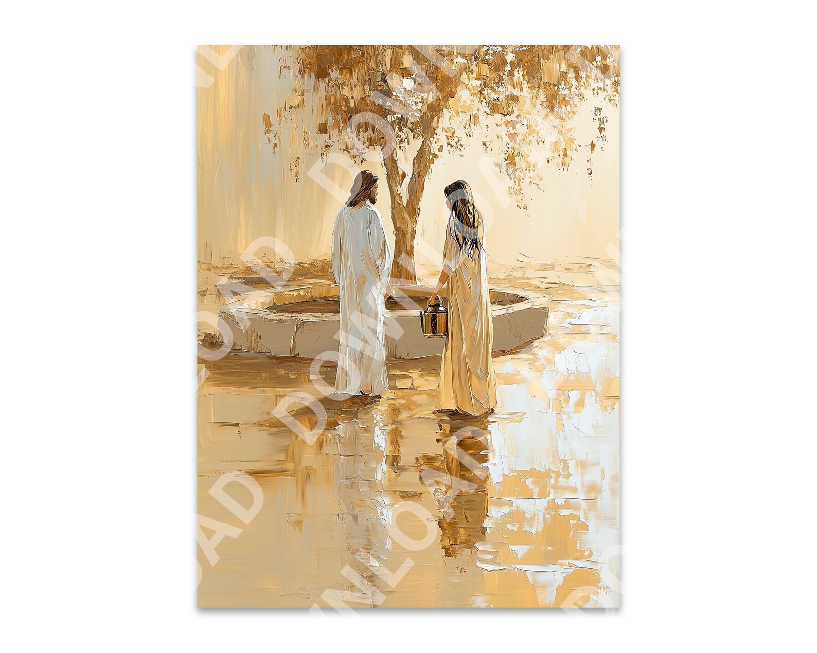Woman at the Well Digital Download, Samaritan Woman and Jesus Wall Art ...