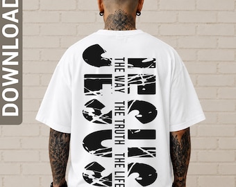 Jesus the way the truth the life svg png sublimation design, Bible verse svg, Jesus svg , Christian shirt, digital download