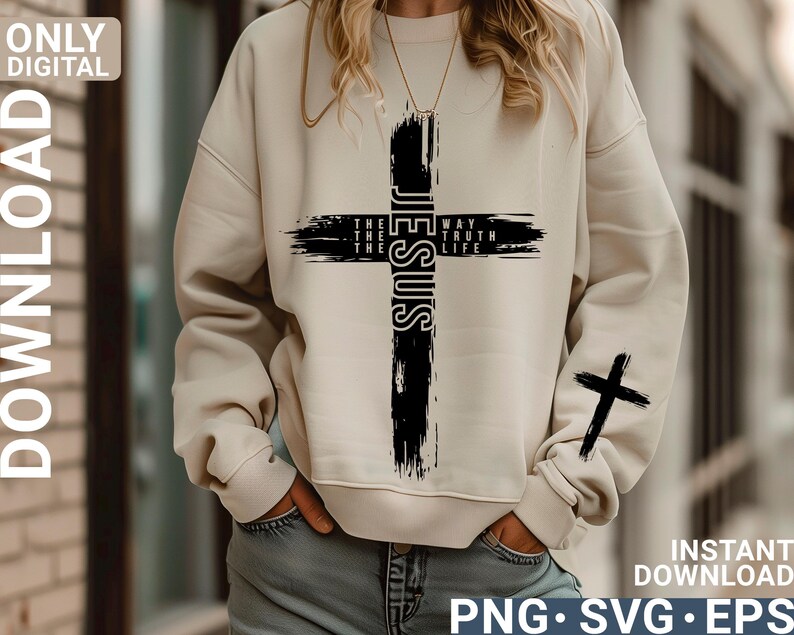 Jesus Christian Faith Cross Design Svg Png, Digital Download - Etsy