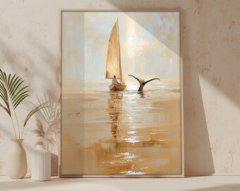 Jonah and the big Fish digital wall art, Jesus WALL ART, Bible Poster, Bible verse, Christian artwork,  DIGITAL Download