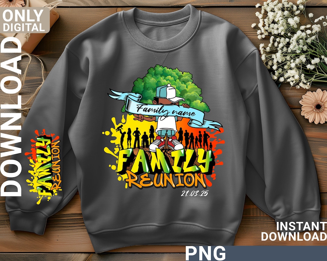Afro Family Reunion Png Sublimation, Black Family Reunion Shirt Png ...