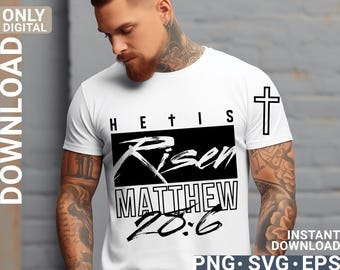 He is risen svg design,  Christian Scripture svg png shirt design, Jesus Christ svg, digital download