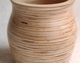 Designer plywood vase