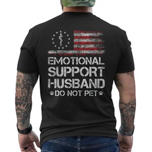 Comfort Colors Emotional Support Husband Shirt, Funny Do Not Pet Medical Symbol Sweatshirt, Gift for Husband EMT Boyfriend Husband Hoodie