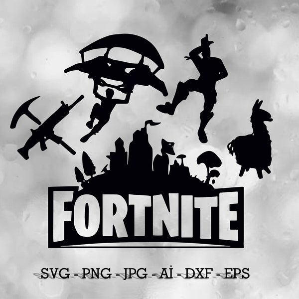 Fort Gaming Svg, F-Nite Logo, F-Nite Clipart Svg, F-Nite Lama, F-Nite Game Svg Christmas Gift Pc Gaming Svg Kid Birthday Svg Icons