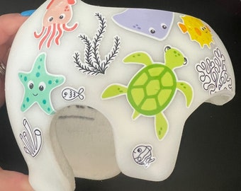 Pastel Ocean Animals Helmet Decals | Doc Band | Starband | Hanger Helmet