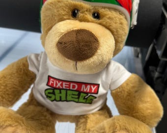 Osito de peluche de graduación • Recuerdo de casco craneal • Banda de doctor, banda de estrellas, casco de percha, etc.