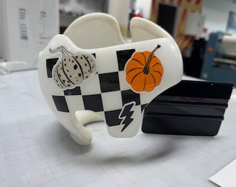 Calcomanías para casco de otoño a cuadros beige o negro estilo retro, geniales y modernas para niños / Calabazas / Doc Band / Starband / Hanger