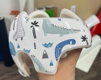Blue Dinosaur Sketch Doc Band Wrap