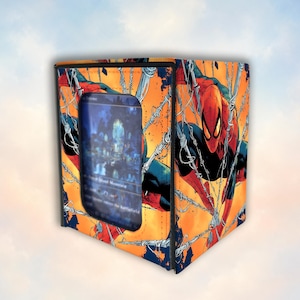 MTG-kortlekslåda, Fantasy TCG-förvaringsfodral för samlarkort, rymmer 100+ kort med sleeve, Crimson Web Spider