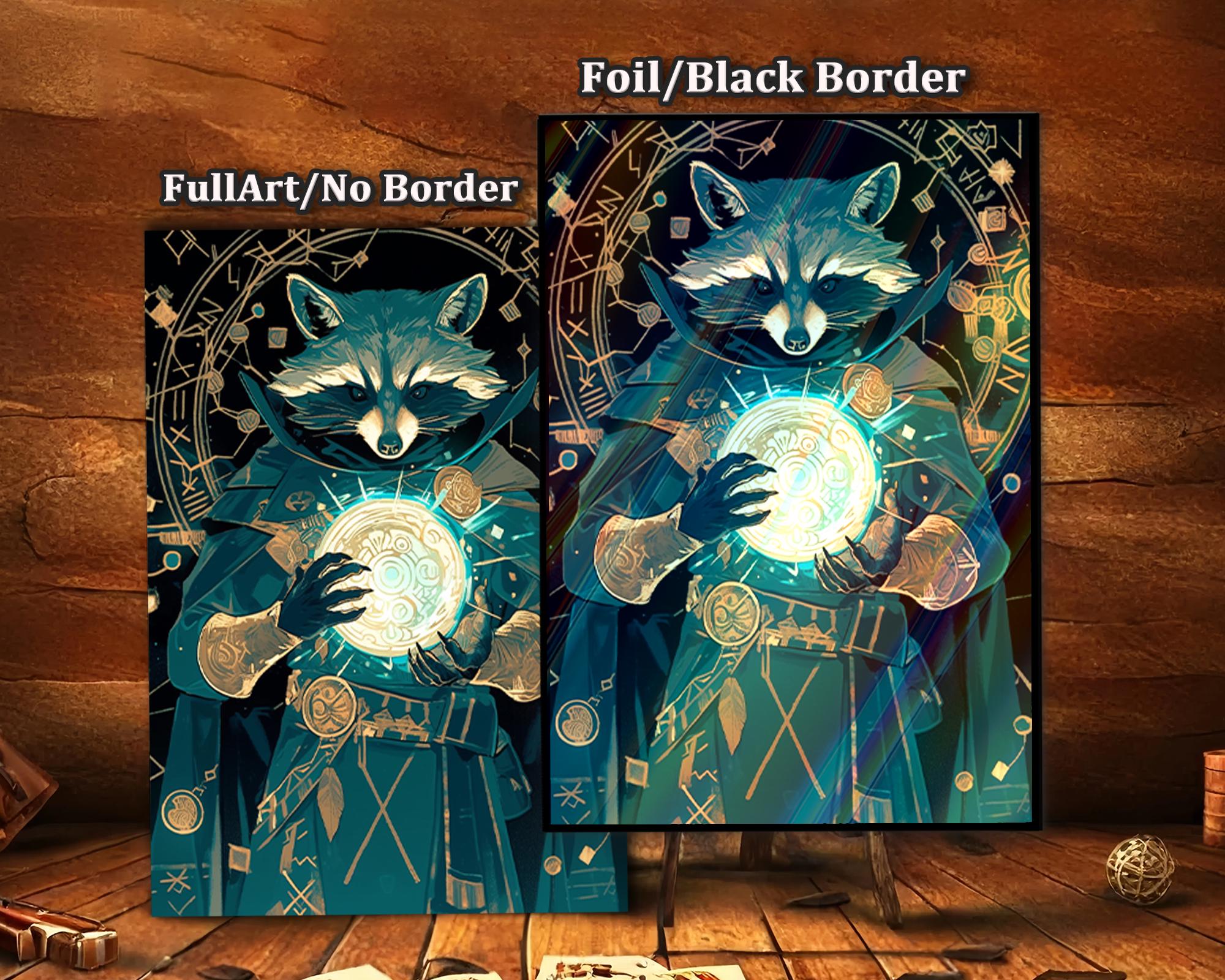 Raccoon Card Sleeves - Etsy Raccoon Card Sleeves - Etsy