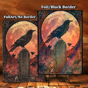 Gothic Raven & Blood Moon Kartenhüllen - TKG Kartenhüllen-Protektoren, hochwertige Magiehüllen, Kartenspielhüllen, Kommandanten-Kartenhüllen