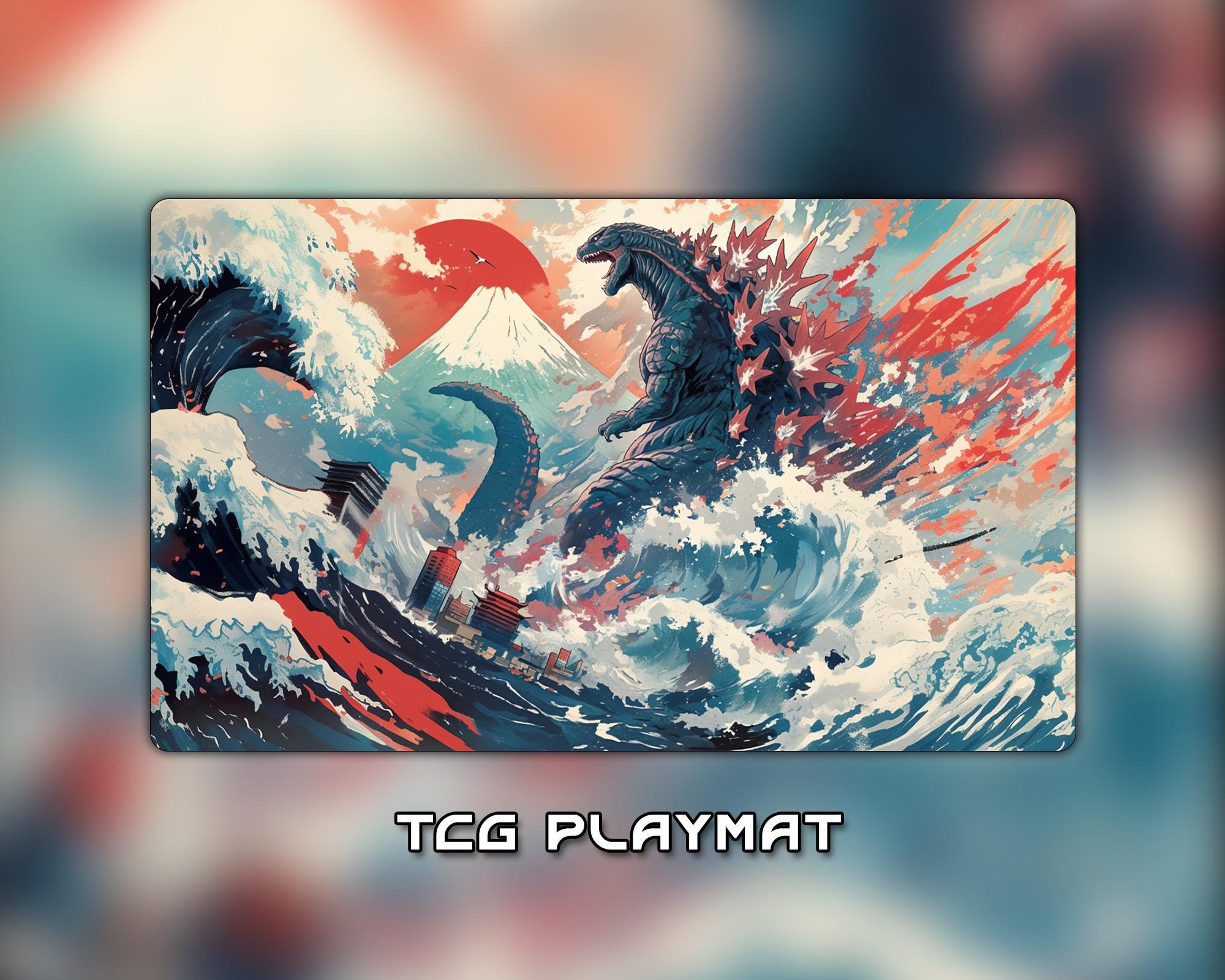 Godzilla Playmat With Zones - Etsy