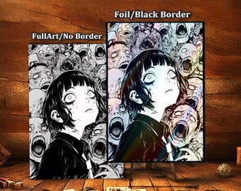 MTG Card Sleeves: Terrified Girl & Monsters – TCG Commander Protection for Card Games