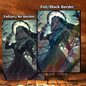 MTG Kartenhüllen, Dark Nun TKG Kartenhüllen-Protektoren, hochwertige Magic Sleeves, Kartenspielhüllen, Kommandantenkartenhüllen