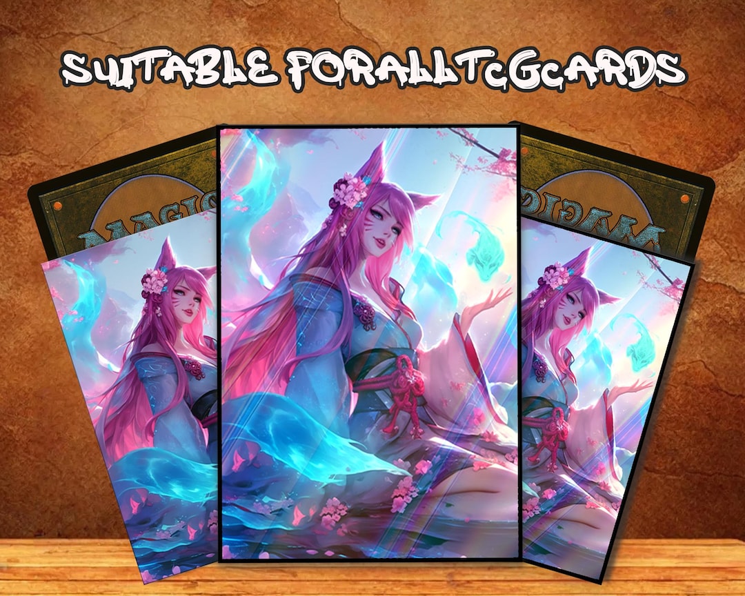 Riftbound Card Sleeves, Kitsune Sakura, TCG Card Sleeve Protectors, Top ...