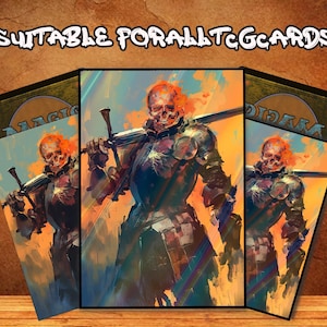 Flaming Skull Knight MTG Card Sleeves: Durable Protection